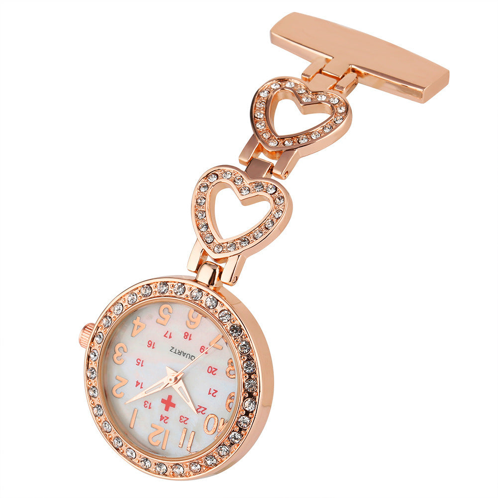 Roller Diamond Nurse's Watch Hanging Chest Watch Portable Pocket Watch Ladies