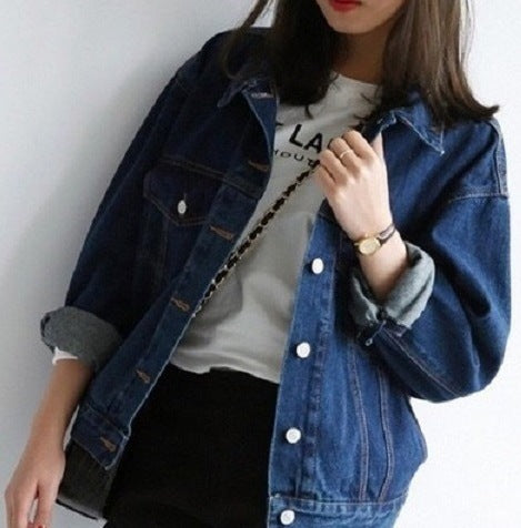 Couple Wear Men And Women Loose Cool Handsome Hong Kong Style Denim Jacket