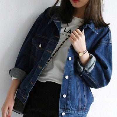 Couple Wear Men And Women Loose Cool Handsome Hong Kong Style Denim Jacket